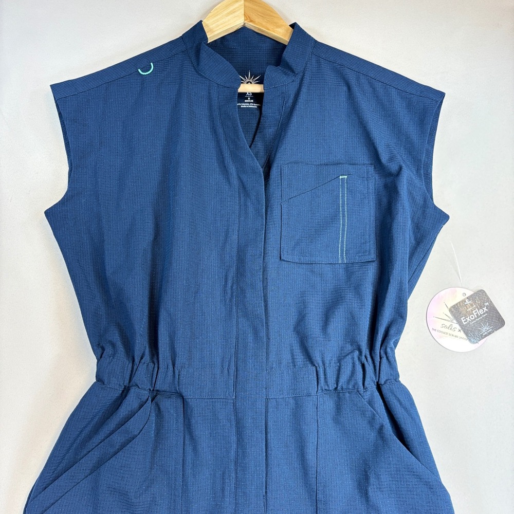 Solis Koi Anja Scrubs Jumpsuit Women XS Navy ExoFlex Ripstop Stretch NWT Medical